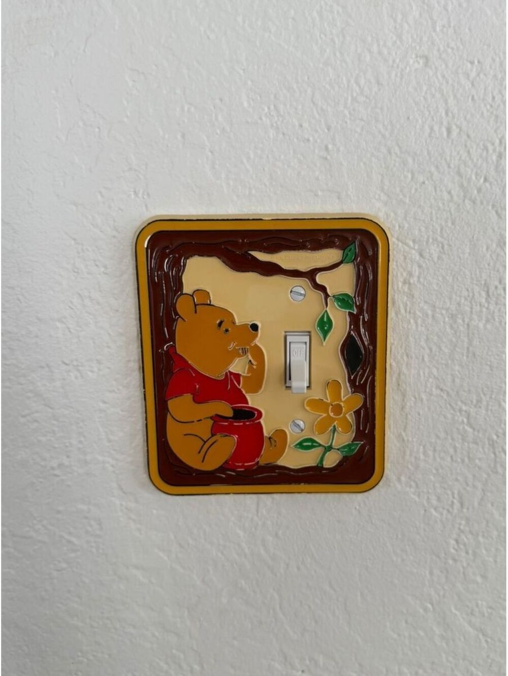 Vintage Disney Winnie the Pooh Light Switch Cover Honey Pot Tree Nursery Decor